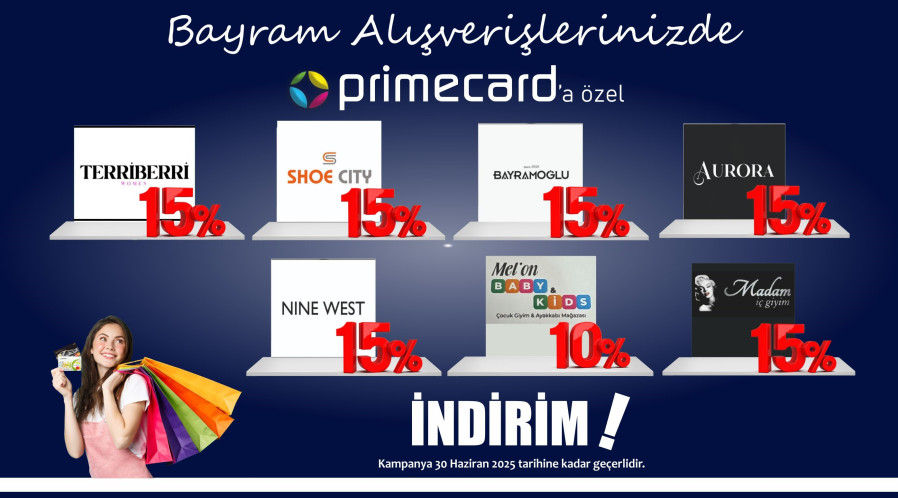 PrimeCard’a Özel %15 / %10 İndirim Fırsatları Sizleri Bekliyor!