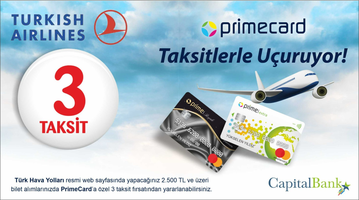 Türk Hava Yolları'nda 3 Taksit!